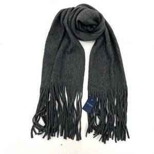 Lucky Brand Solid Brushed Scarf Dark Gray Soft Cozy Winter Preppy One size
